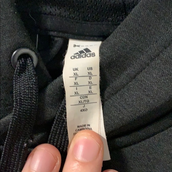 Adidas Black Hoodie! Size XL - Picture 2 of 2